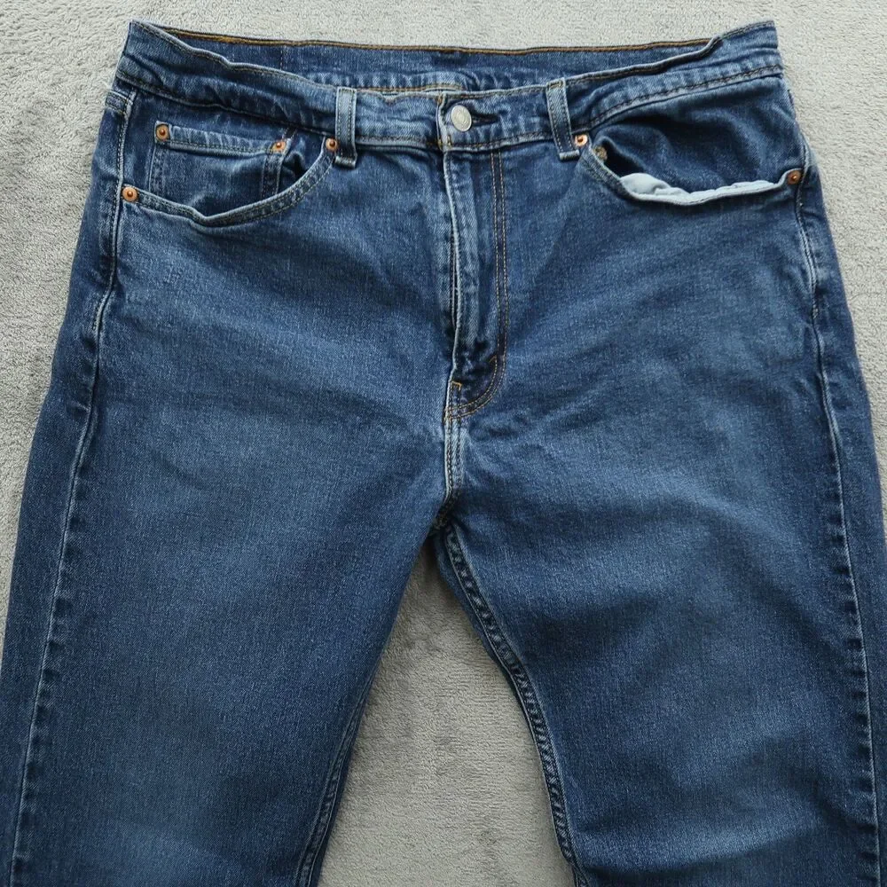 Levi's 505 Jeans Mens Size 36x30 Blue Straight Regular Fit Denim Medium Wash